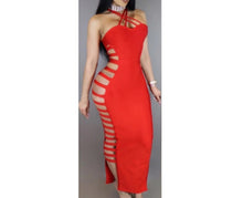 Load image into Gallery viewer, Long Side-Slice Dress