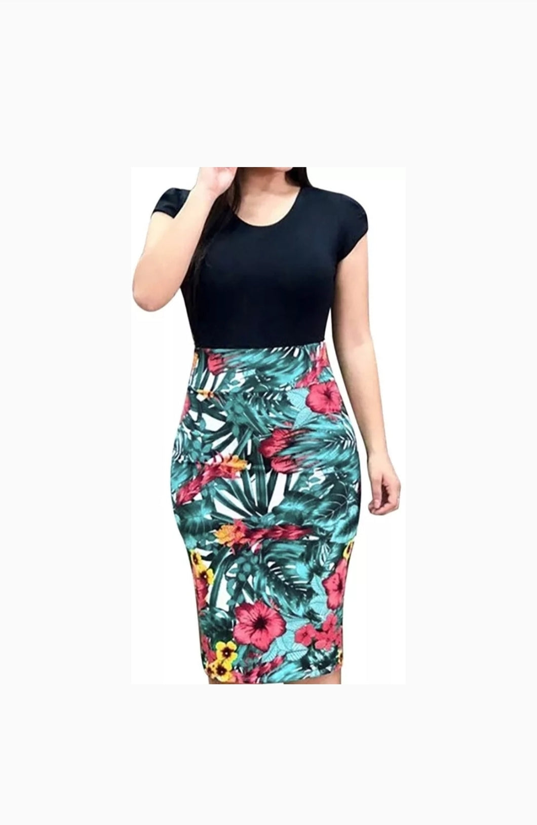 Above Knee Length Floral Dress