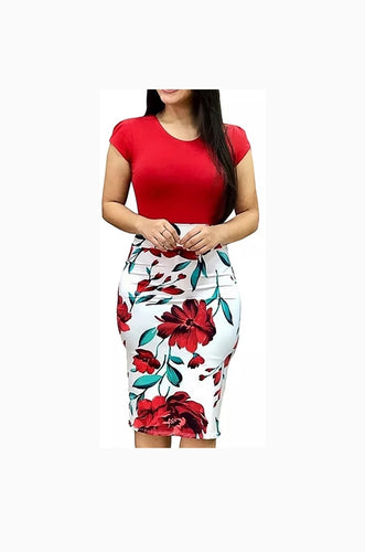 Above Knee Length Floral Dress