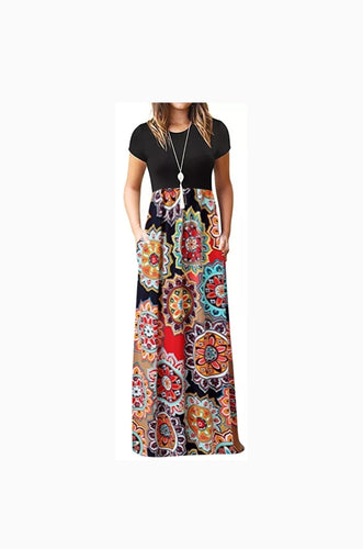 Bohemian Symbol Long Dress